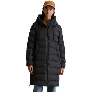 Steppmantel MARC O'POLO DENIM, Damen, Gr. XL, schwarz, Web, Obermaterial: 100% Polyester. Futter: 100% Polyester. Füllung: 100% Polyester, ca. Mitte Knie, Mäntel Steppmantel, mit Reißverschlüssen an der Seite