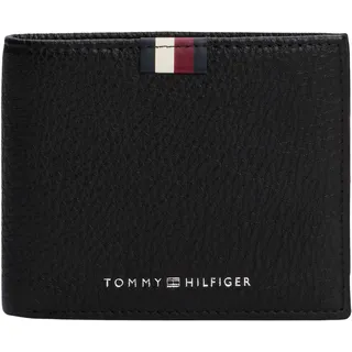 Tommy Hilfiger Herren Th Prem Lea Mini Cc Wallet Am0am13342bds001 Faltbare Brieftasche, Black (Black)