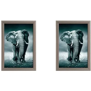 goldbuch 92 0745 Bilderrahmen Toscana aus Holz, Fotorahmen für Bild im 20x30 cm Format, Portraitrahmen mit Aufsteller & Wandhalterung, Einzelrahmen aus MDF, Foto Rahmen, grau (Packung mit 2)