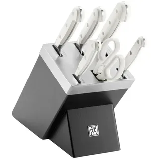 Zwilling Pro le blanc 7-tlg, Selbstschärfender Messerblock, Schwarz