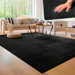 Paco Home Teppich »Cadiz 630«, rechteckig, 22 mm Höhe, Uni-Farben, besonders weich, auch als Läufer erhältlich, waschbar