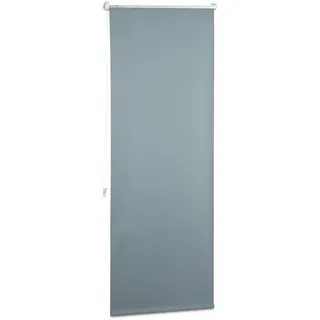 Relaxdays Verdunkelungsrollo grau 60 bis 120 breit - Schwarz