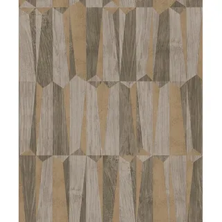 A.S. Création Tapete Holzoptik Braun Gold Grau Nara 387433 Holztapete Vliestapete 10,05 m x 0,53 m Made in Germany