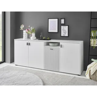 Home Affaire Sideboard 200 x 80 x 42 cm Schwarz/Weiß