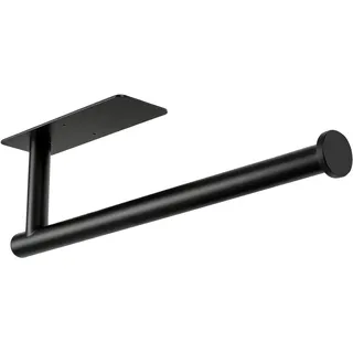 Gewtur Küchenrollenhalter Schwarz, Selbstklebend Küchenrollenhalter Wand, Edelstahl Küchenroller Halter für Alle Küchenpapier