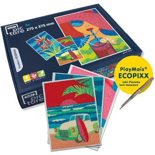 PlayMais Diamond Painting ECOPIXX PICTURE Good Vibes 275 x 375mm Mosaik Bastelset aus Maisgrieß ab 12 Jahren