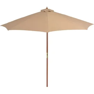 vidaXL Sonnenschirm mit Holz-Mast 300 cm Taupe - Taupe