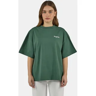 T-Shirt PEGADOR "Brielle Heavy Oversized Tee", Damen, Gr. L, washed solid grün, Jersey, Obermaterial: 100% Baumwolle, bedruckt, oversize normal, Rundhals, Shirts T-Shirt, Baumwolle, oversize