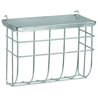 Kerbl Pet Metallheuraufe mit Deckel 17x13cm verzinkt zum Einhängen