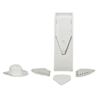 Börner V1 Gemüsehobel Starter Set, Kartoffelschneider Gurkenhobel Gemüseschneider Küchenreibe Pommesschneider Obstreibe Krauthobel, Farbe:Weiß - Weiß