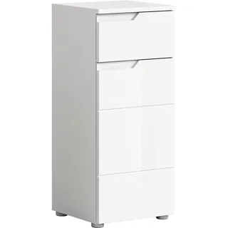 xonox.home Standschrank Solero Weiß Hochglanz 87 cm x 38 cm x 34 cm