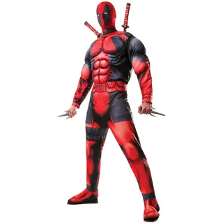 Rubies Rubie's 810109 Offizielles Marvel Deadpool Deluxe Kostüm für Erwachsene – Größe: XL, Rot Halloween