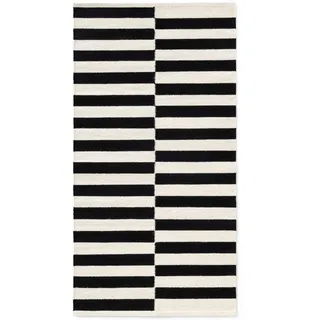 HANSE HOME Vika Wollteppich 80 x 150 cm Schwarz/Weiß