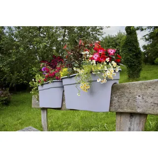 KHW Pflanztopf Flowerclip XL 2 St. grau