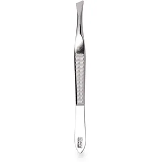 Niyok Niyok® Pinzette aus Solingen mit schräger Spitze • Made in Germany • Augenbrauenpinzette für Gesichtspflege zum Zupfen von Augenbrauen, Barthaaren & Härchen • Profi Zupfpinzette