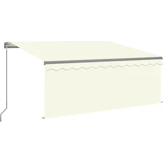 vidaXL Markise Manuell Einziehbar mit Rollo 3x2,5 m Creme - Creme