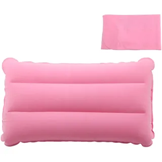 SUTAFOR Aufblasbares Kissen Ultraleicht Campingkissen Reisekissen Beflockung Sitzkissen für Strand Outdoor Wandern 44x28 cm, Rosa