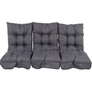 Patio Hollywoodschaukel Auflage 170 x 50 x 5 cm grau 3-tlg.