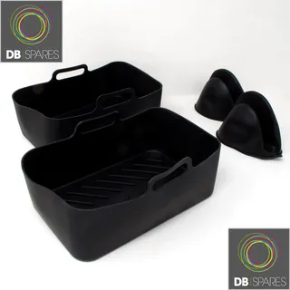 Air Fryer Silikon-Formen Und Ofenhandschuhe Set Kompatibel Mit Ninja