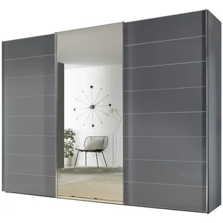 STAUD Schwebetürenschrank Sonate Como mit Spiegel 280 x 222 x 68 cm Grau
