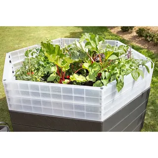 GARANTIA Hochbeet Ergo Turbo XL 75 x 75 x 75 cm Grau