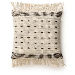 benuta Pop Kissenbezug Bahati Schwarz/Weiß 45x45 cm , Textil , Beton Optik , Quadratisch , 45x45 cm , Heimtextilien, Bettwäsche & Leintücher, Bettwäsche