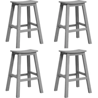 Garten Bar Set 4 stk. Hellgrau HDPE - Hellgrau