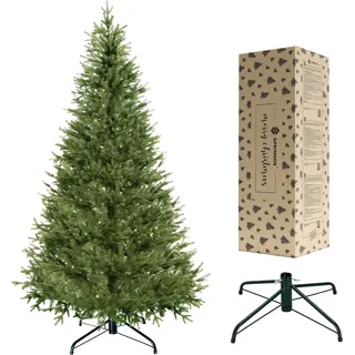 Künstlicher Weihnachtsbaum Premium Fichte 220 cm PE inkl. Ständer - Grün