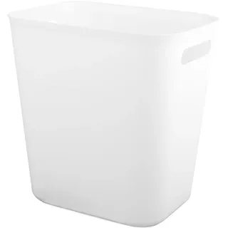 UUJOLY Kleiner Abfalleimer aus Kunststoff, für Badezimmer, Waschküche, Küchen, Büros, Kinderzimmer, Schlafsäle, 10 l, Weiß