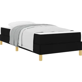 vidaXL Boxspringbett Schwarz 80 x 200 cm Stoff - Schwarz