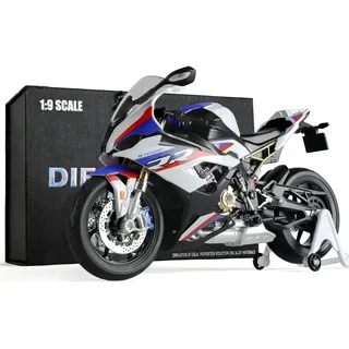 Risopen 1:9 Motorrad Modell kompatibel für BMW S1000RR Legierung Diecast Motorrad Modell Spielzeug Mini Moto Geschenk (Weiß)