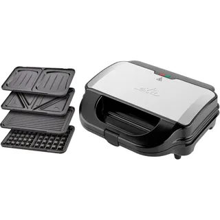 ETA Sandwichmaker 4 in 1 Toaster, Schwarz, Silber