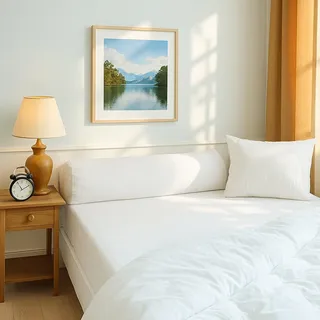 Blanrêve Nackenrolle, rund, milbendicht, weicher Komfort, umweltfreundlich, pflegeleicht, 160 cm, 1200 g, weiß