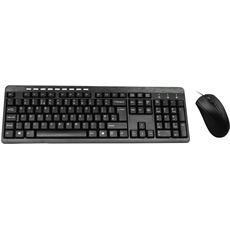 CIT Wired Keyboard and Mouse Desktop Kit, USB, Compact, Retail