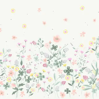 Laura Ashley Fototapete Clodagh 300 cm x 280 cm Rosa Gelb