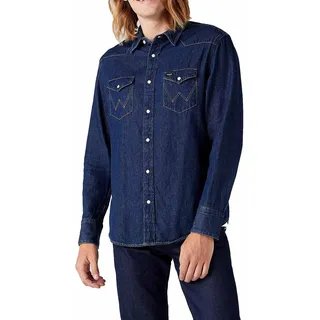 Wrangler Herren Icons Shirt, Blau (1 Year 924), L