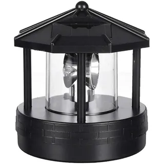 TOPINCN Solar Lighthouse Rotierendes Licht, Solar Angetriebenes LED -Leuchtturm mit Rotierenden Lampenschirm IP44 Leuchtturmlampen für Garten Rasen Terrasse (Wie gezeigt)