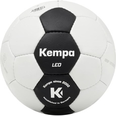 Kempa LEO BLACK&WHITE Handball Trainings- und Spielball strapazierfähig und griffig - für jede Altersklasse geeignet - schwarz/weiß - Größe 3