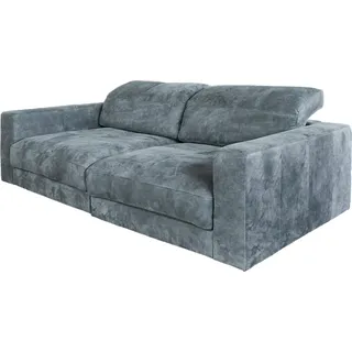 Sofa Ledersofa GIGANT 4 Sitzer 295cm Leder nobile anthrazit - Grau