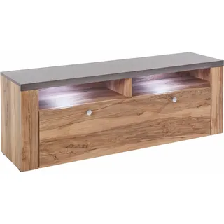 OTTO home Larona Lowboard 140 cm Braun Holz/Kunststoff/Metall
