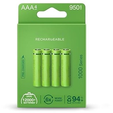 1000 mAh AAA wiederaufladbare Batterie ab Werk vorgeladen, Blister 4 Batterien