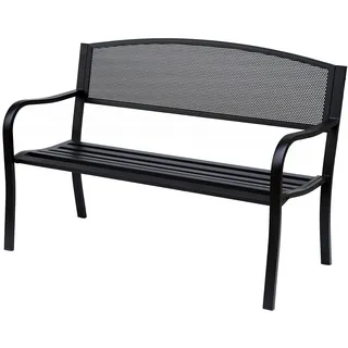 Outsunny Gartenbank 127 x 60 x 85 cm Schwarz