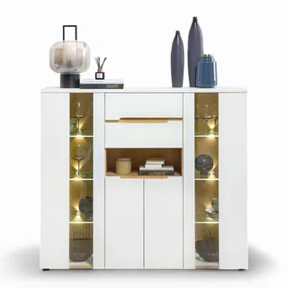 Innostyle Highboard Memphis 145 x 127 x 38 cm Weiß