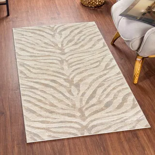 livabliss Teppich »LUANDA« rechteckig 11 mm Höhe Skandinavischer Teppich, Boho Wohnzimmerteppich/Läufer im Zebra Muster, beige