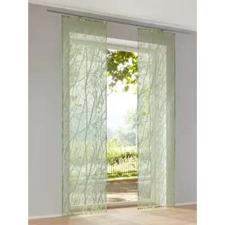 Heine Dekostore Ausbrenner Gardine Schlaufen 140x145 cm grün