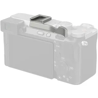 SMALLRIG Daumengriff für Sony Alpha 7C II/Alpha 7CR / Alpha 7C, ergonomisches Design, integrierter Blitzschuh, für Licht, Mikrofon, Gewicht nur 8 g (Silber) – 4818