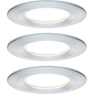 Paulmann Nova Bad-Einbauleuchte 3er Set rund Aluminium
