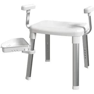 Bischof Duschhocker Tray Comfort mit schwenkbarer Ablage weiß