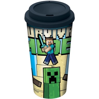 Minecraft Survival Mode | To-Go Becher mit Deckel [520ml]