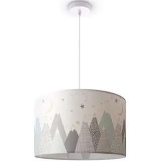 Paco Home Pendelleuchte "Hugo Cosmo", Weiß, Design 7 (Ø45,5 cm)